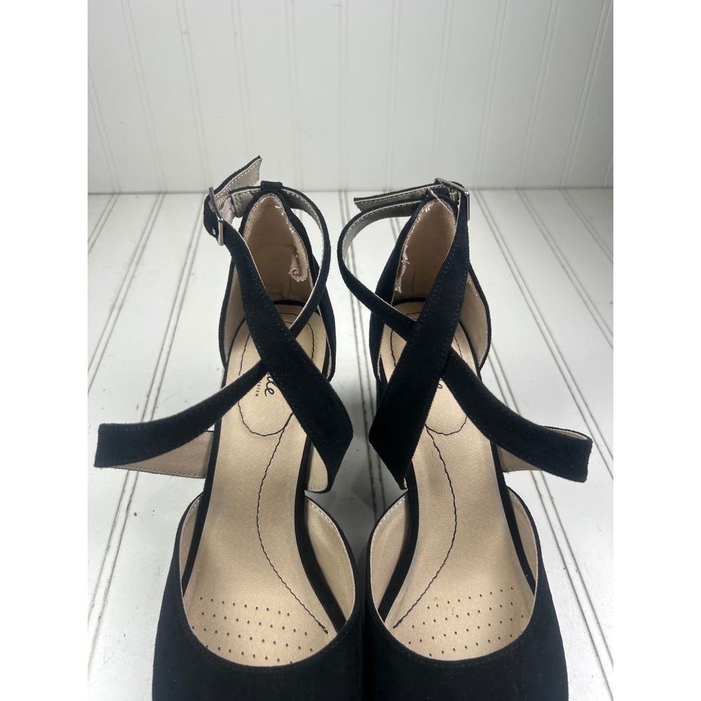 LifeStride Allison Black Fabric Strappy Comfort Sandals Heels Women's Size 10 - Picture 11 of 12